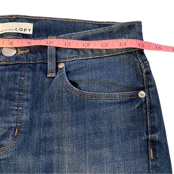 Made & Loved LOFT Ann Taylor Womens Boyfriend Floral Embroidered Hem Jeans 2 - Picture 6 of 10